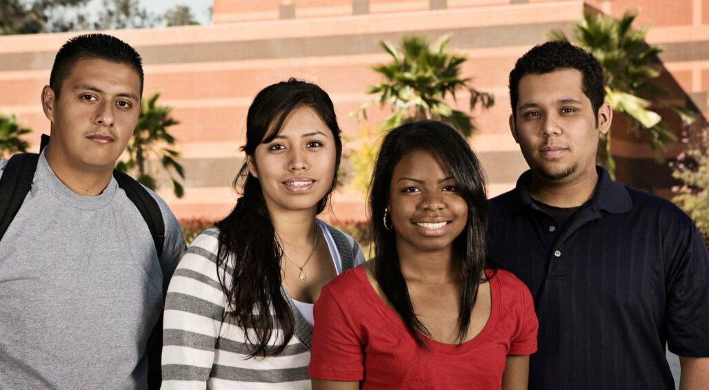Group of diverse students