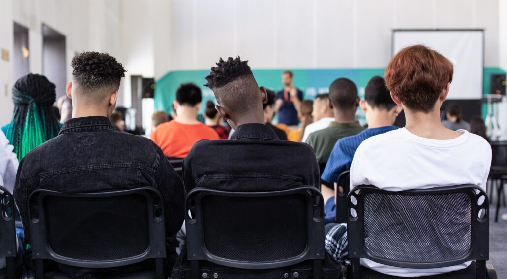 Students sitting in class