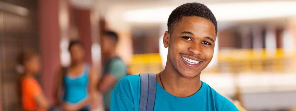 African American student smiling